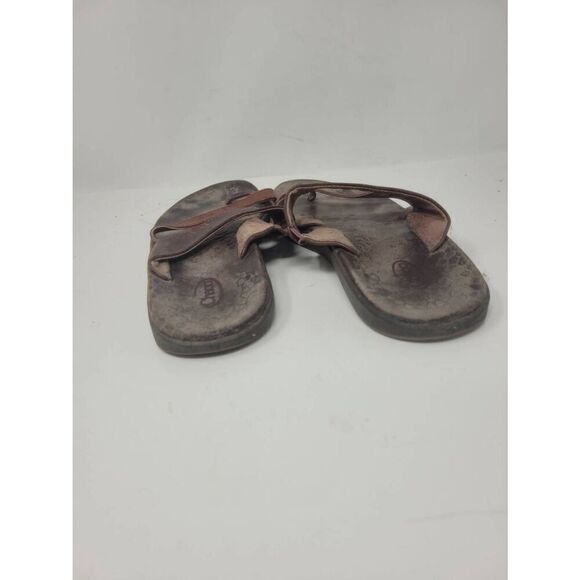COPY - Leather Chacos Slip on Thong Sandals Womens Size 9 - Picture 4 of 10
